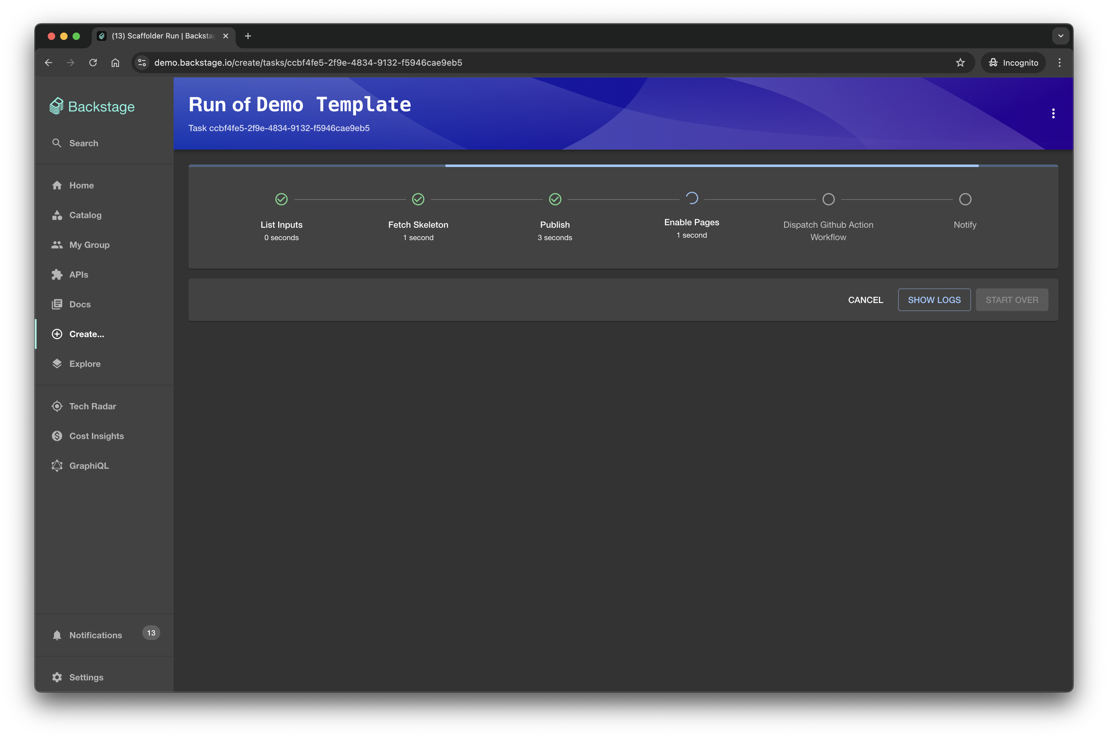 Templating Running